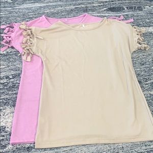 2 fringe sleeve Shirts